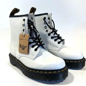 NEW Dr. Martens 1460 Bex Smooth Leather Lace Up Boots - White 6USM - 5UK